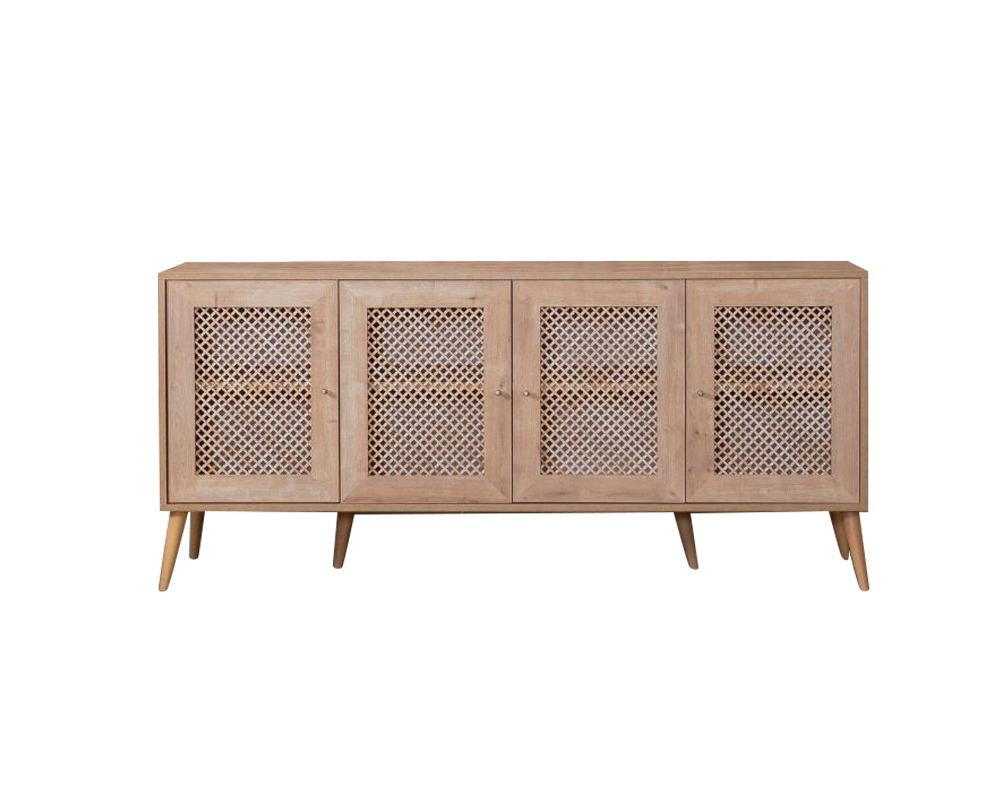 Aparador de Carvalho – 80 cm x 180 cm x 41 cm – Carvalho – MDF e Madeira de Pinho