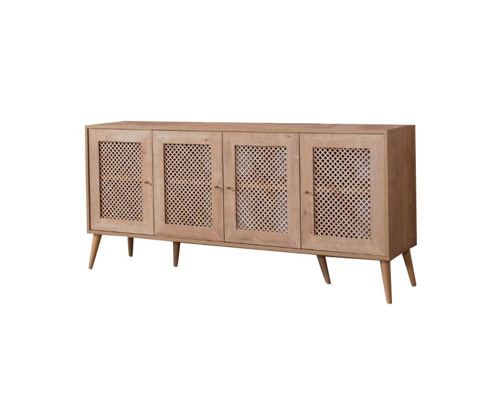 Aparador de Carvalho – 80 cm x 180 cm x 41 cm – Carvalho – MDF e Madeira de Pinho