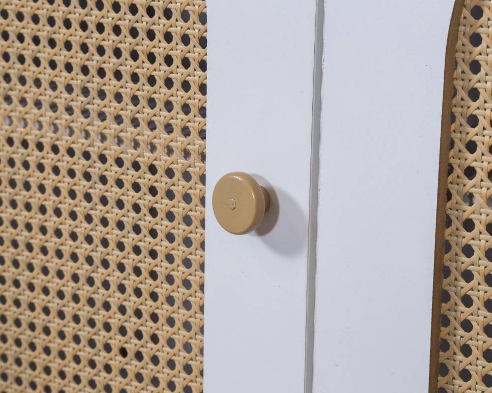 Aparador de MDF – 80 cm x 180 cm x 41 cm – Branco e Carvalho