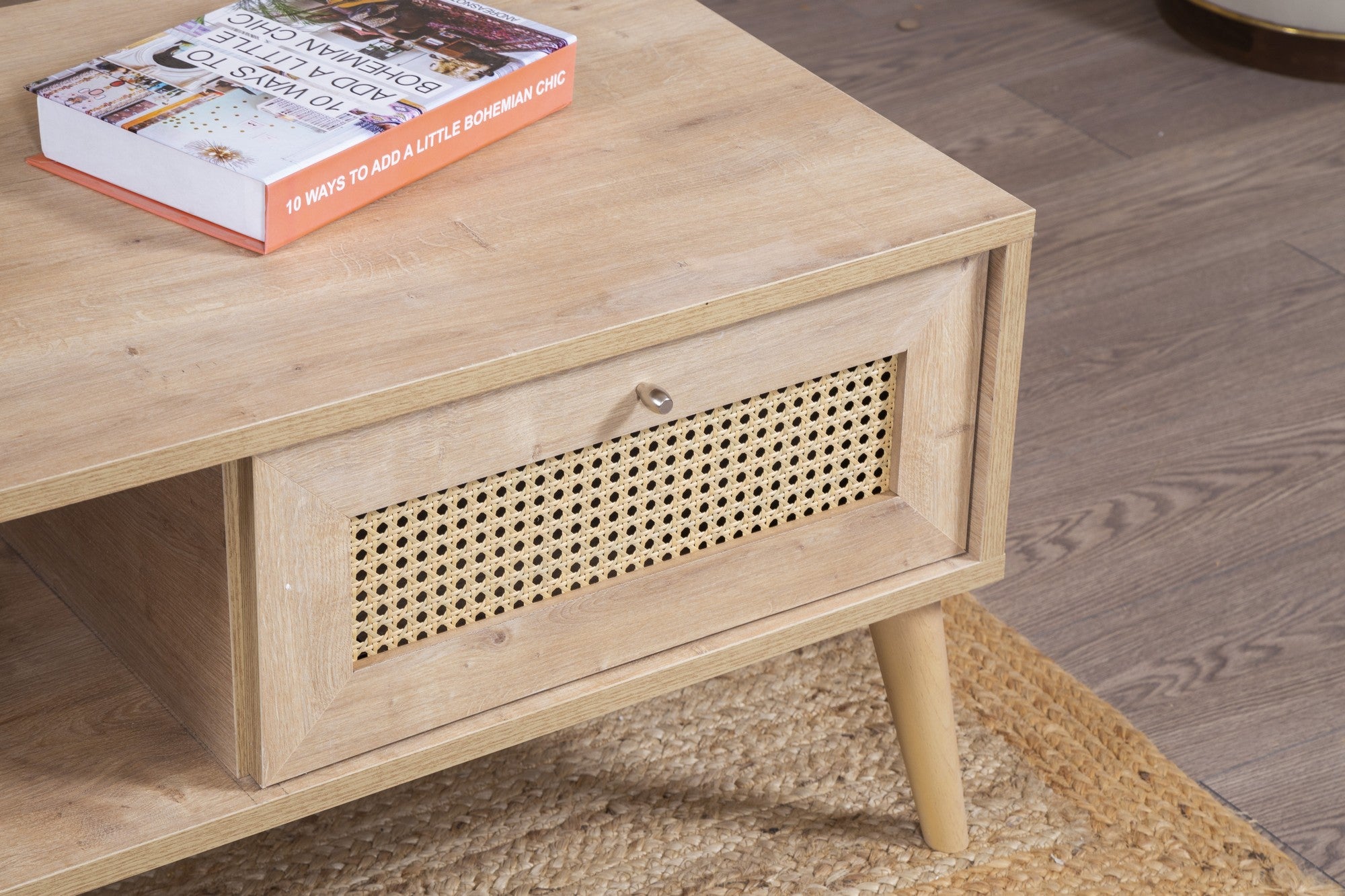 Mesa de Centro – 55 cm x 100 cm x 45 cm – Carvalho – Aglomerado