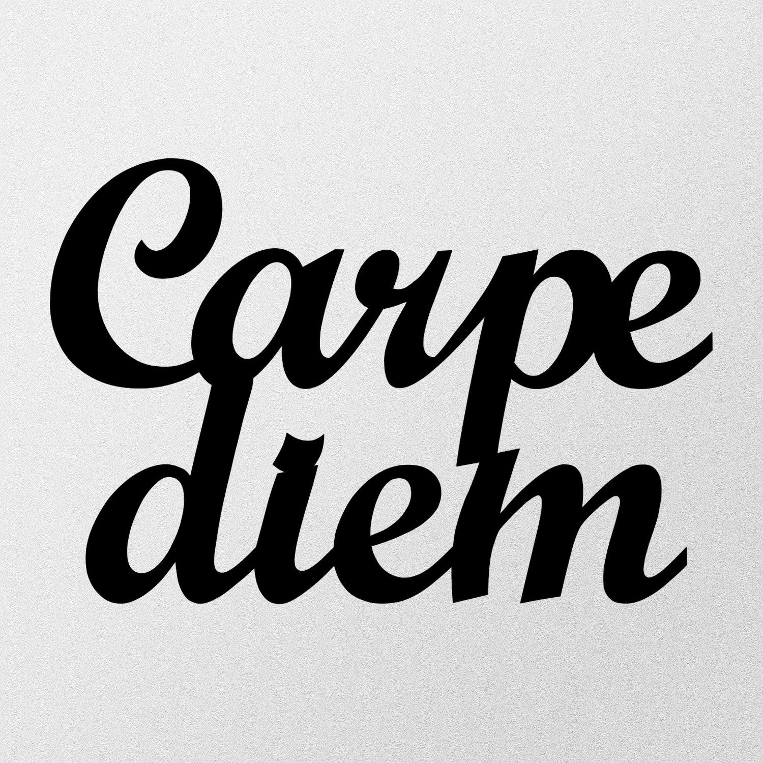Carpediem 1 - Acessório Decorativo de Parede em Metal Preto (50 x 38 cm)