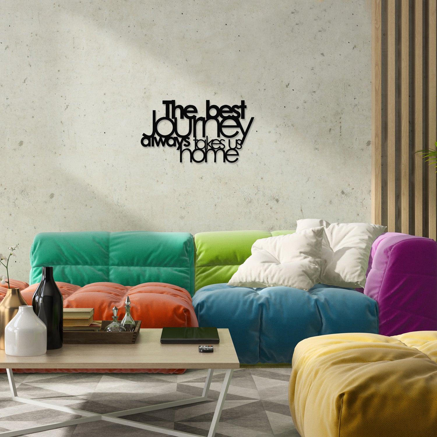 The Best Lourney Always – Acessório Decorativo de Parede em Metal Preto 100% | 70 x 40 cm | Espessura 1,2 mm
