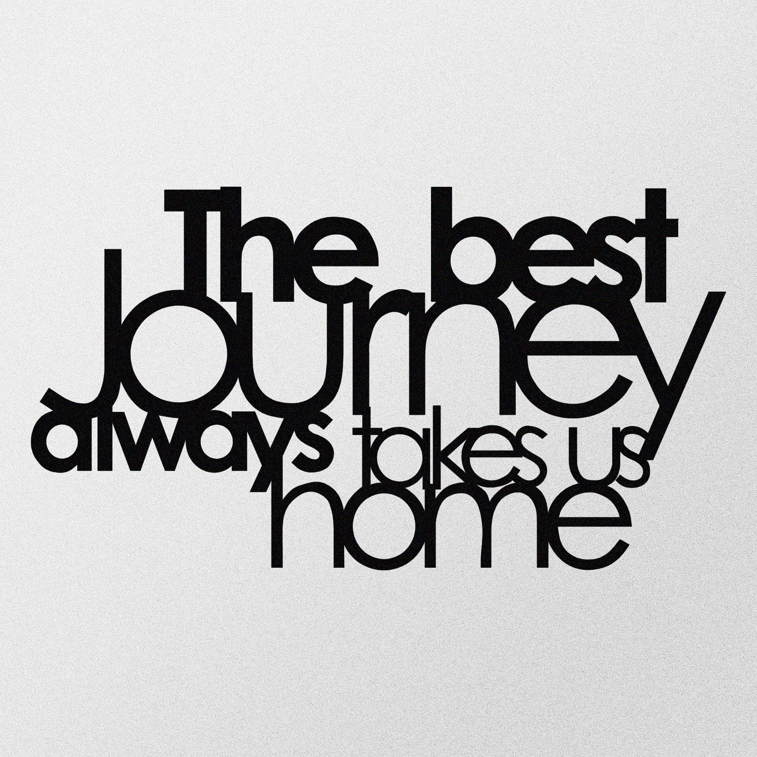 The Best Lourney Always – Acessório Decorativo de Parede em Metal Preto 100% | 70 x 40 cm | Espessura 1,2 mm