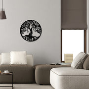 Árvore em Metal Preto 60x60 cm — Acessório Decorativo de Parede (1,2 mm)