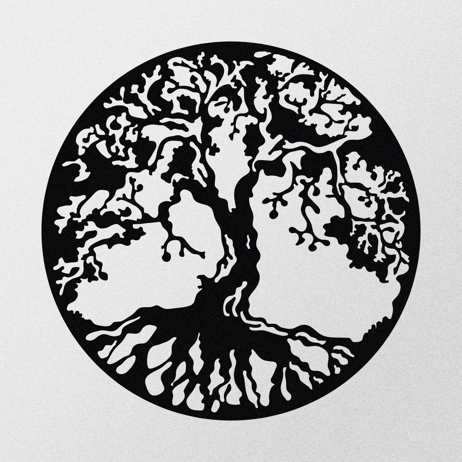 Árvore em Metal Preto 60x60 cm — Acessório Decorativo de Parede (1,2 mm)