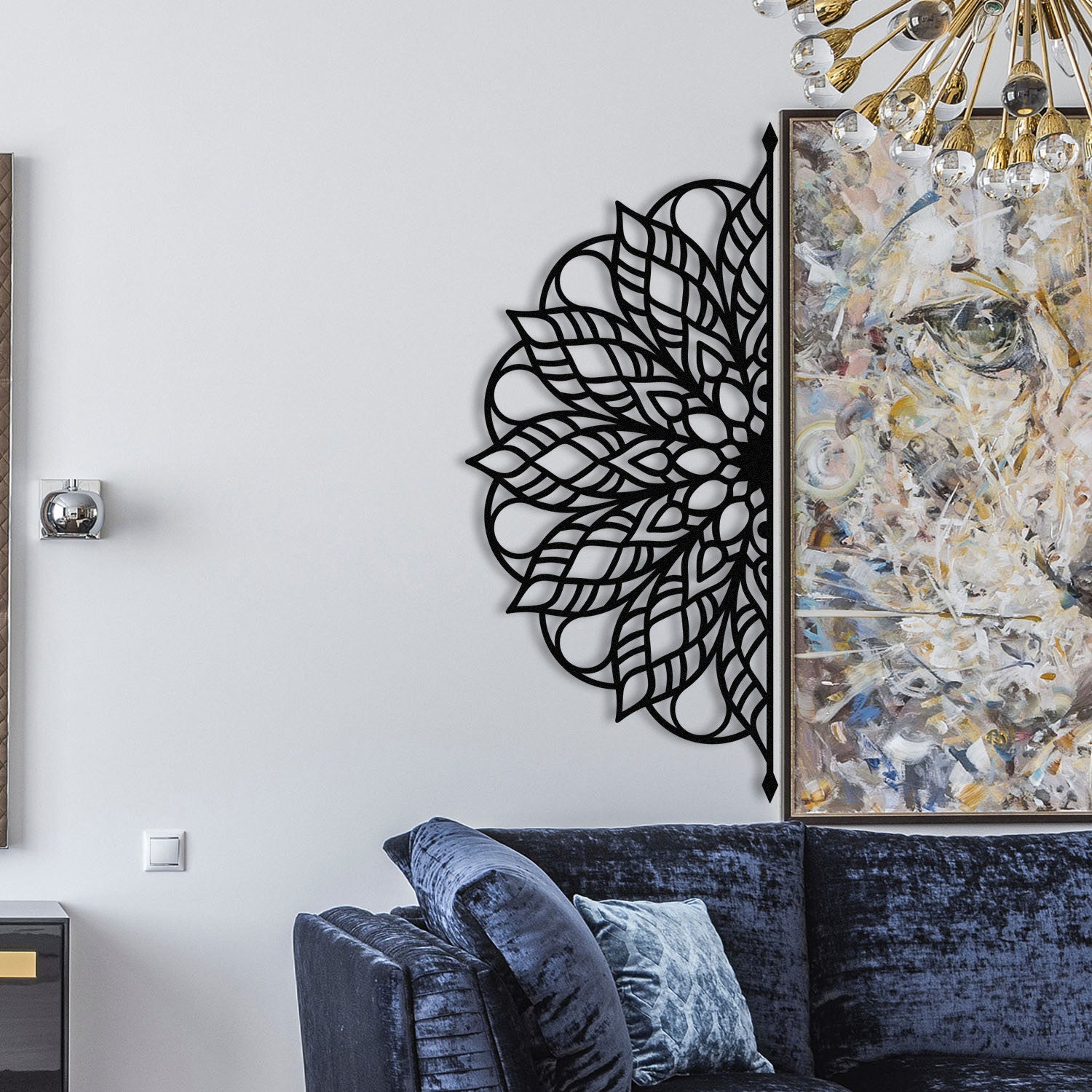 Amor – Acessório Decorativo de Parede em Metal Preto 160 x 72 cm