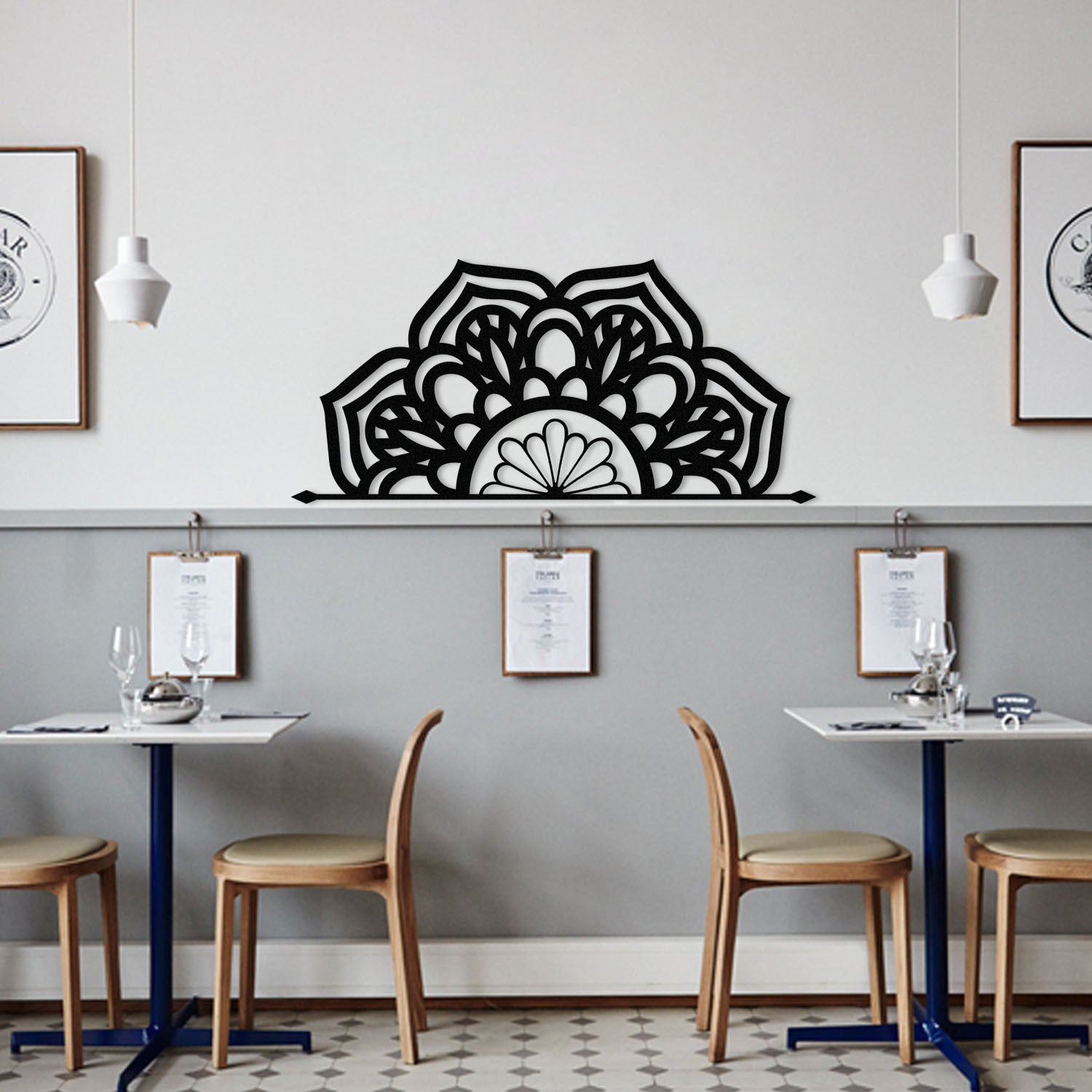 Siena – Acessório Decorativo de Parede em Metal Preto 160x73 cm | 100% Metal (1,2 mm)