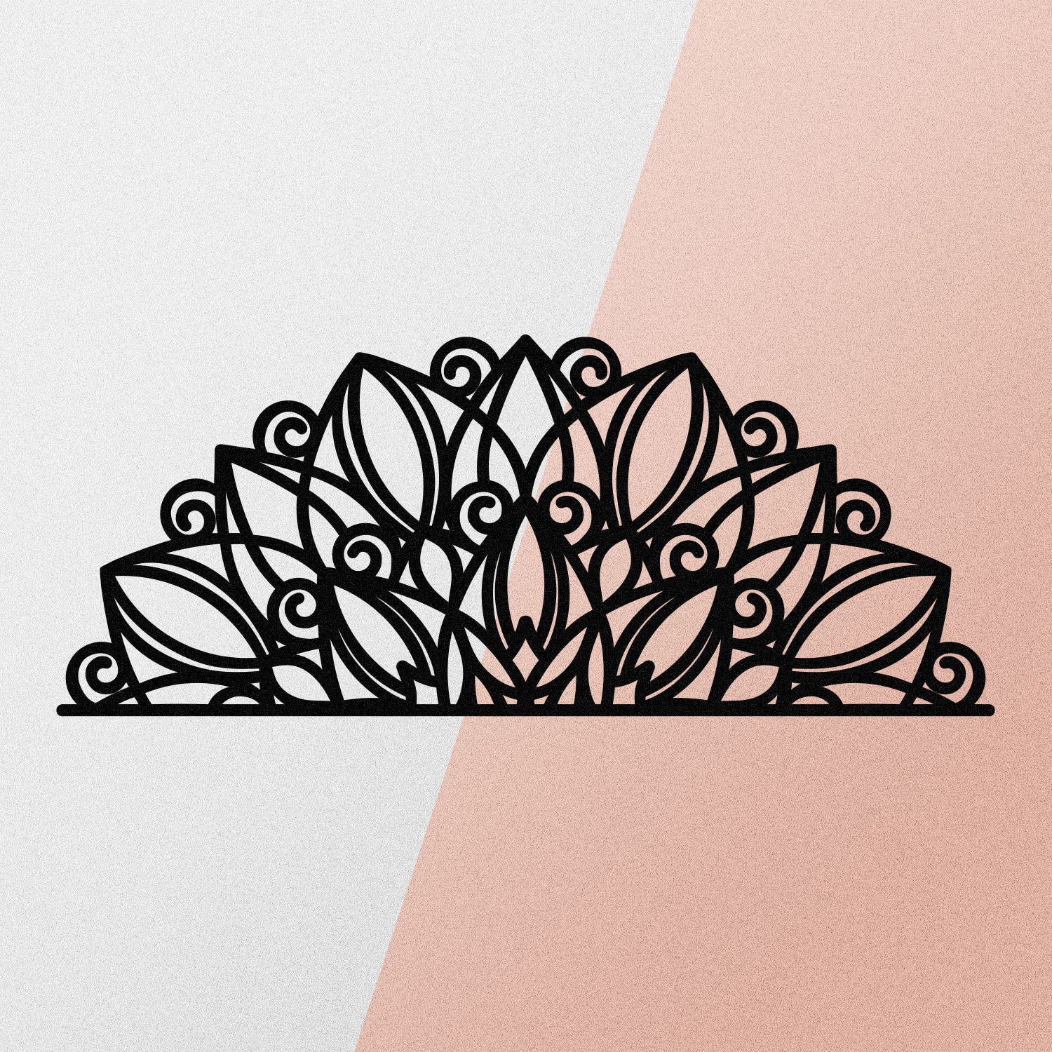 Venno Acessório Decorativo de Parede em Metal Preto 160x65 cm — Design Elegante, 100% Metal (1,2 mm)