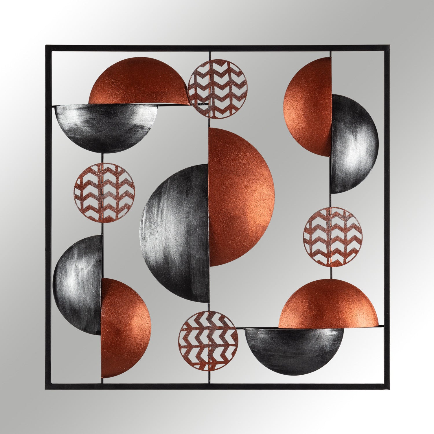 Aurora CH101-4 – Acessório Decorativo de Parede 100% Metal, Multicolor, 55 x 55 cm