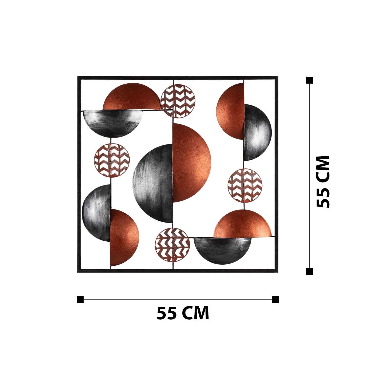 Aurora CH101-4 – Acessório Decorativo de Parede 100% Metal, Multicolor, 55 x 55 cm