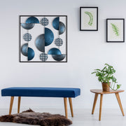 Aurora CH101-5 — Acessório Decorativo de Parede em Metal 100% (0,8 mm), Multicolor, 55 x 55 cm