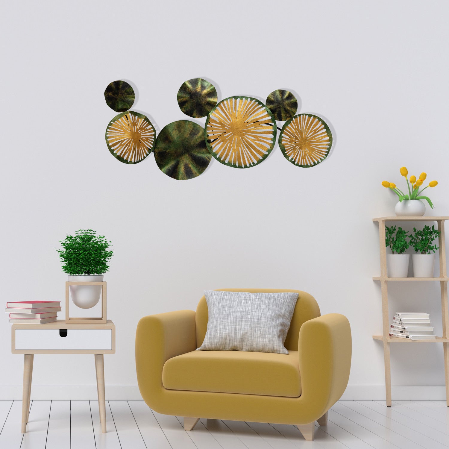 Astrid CH102-1 – Acessório Decorativo de Parede em Metal Multicolor (100% metal, 0,8 mm), 79x35 cm