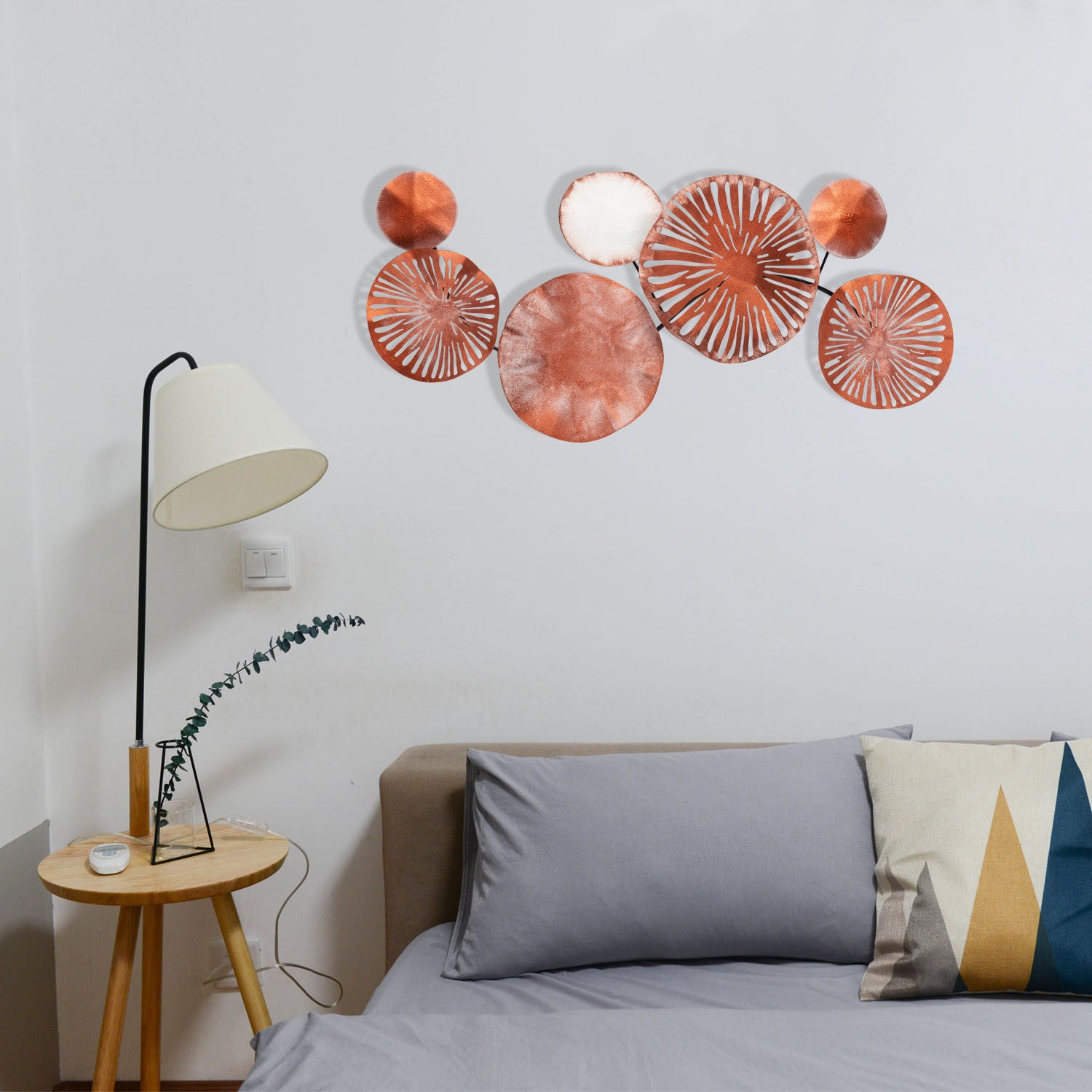 Astrid CH102-4 – Acessório Decorativo de Parede em Metal, Multicolorido, 79x35 cm