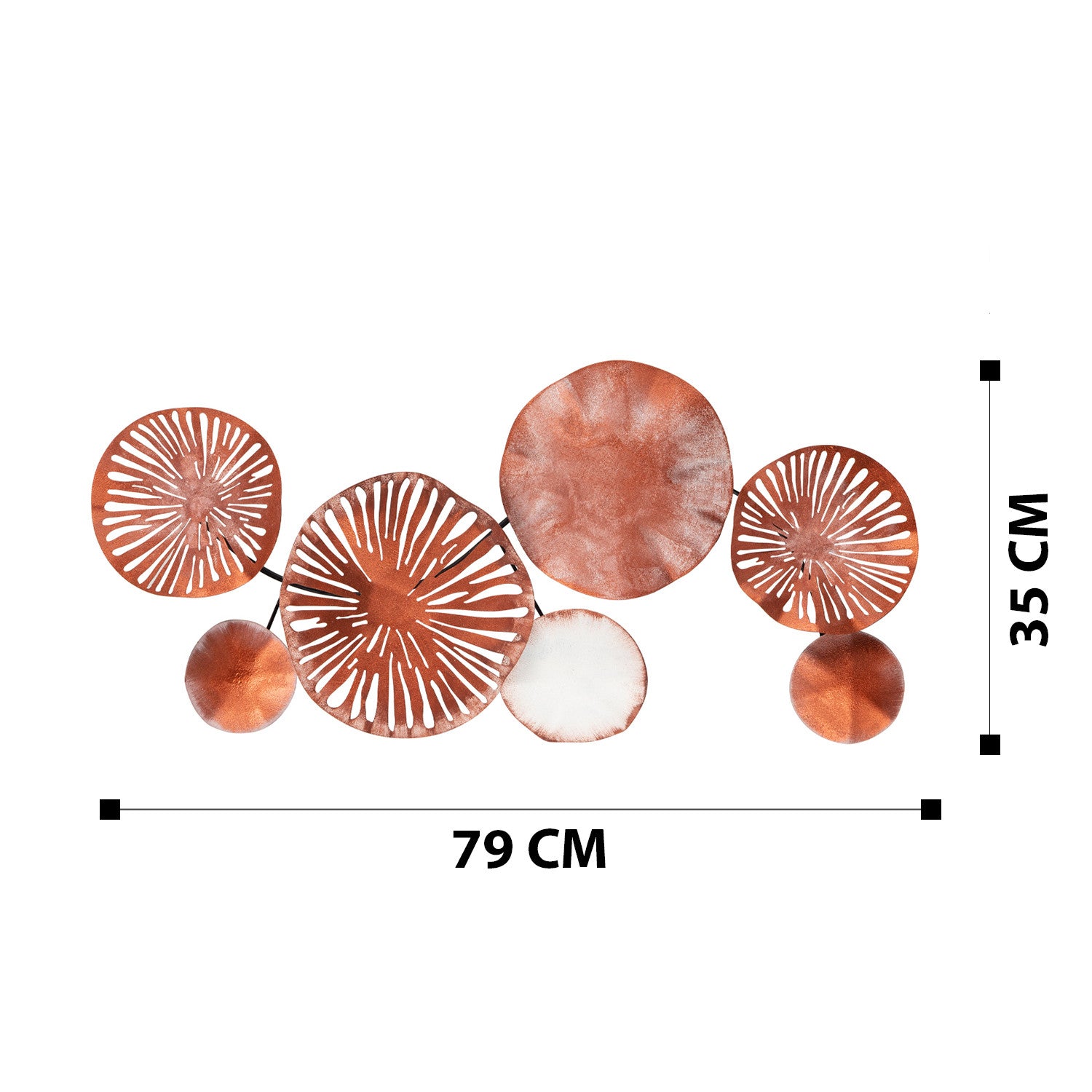 Astrid CH102-4 – Acessório Decorativo de Parede em Metal, Multicolorido, 79x35 cm