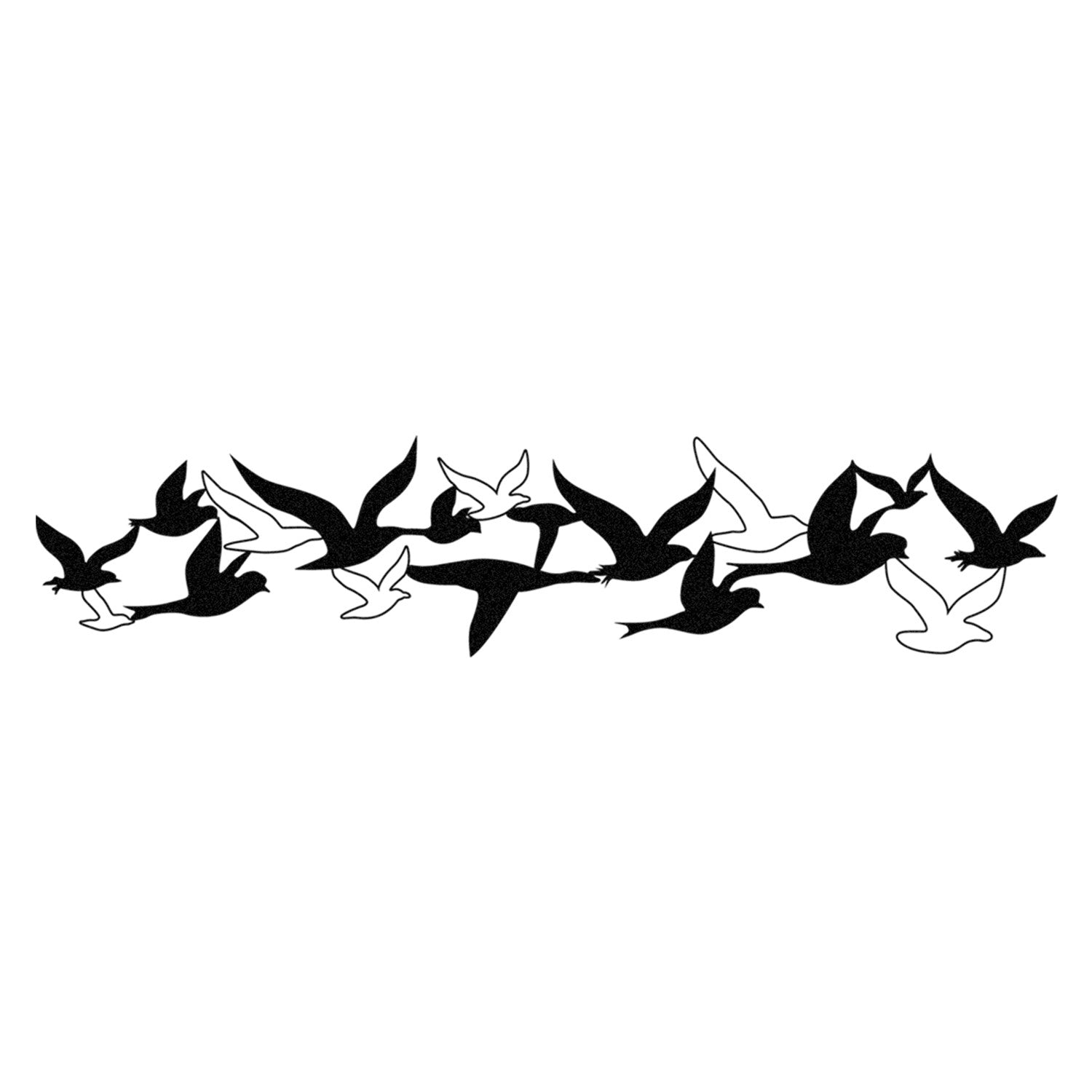 Bellissimo M112-M — Acessório Decorativo de Parede em Metal Preto, 100x22 cm (1,2 mm)