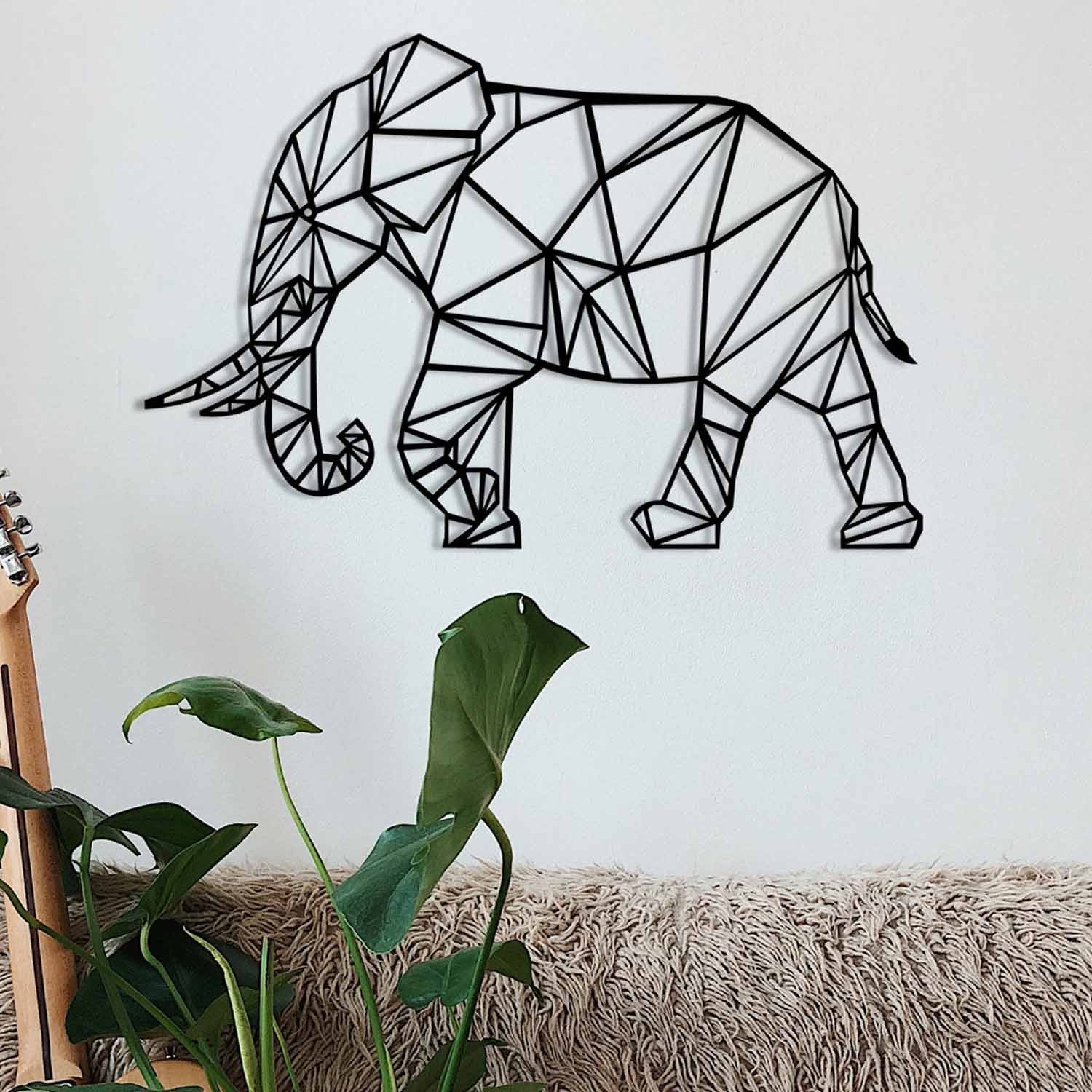 Bacio - M115 Acessório Decorativo de Parede 100% Metal, Preto (70 x 46 cm)