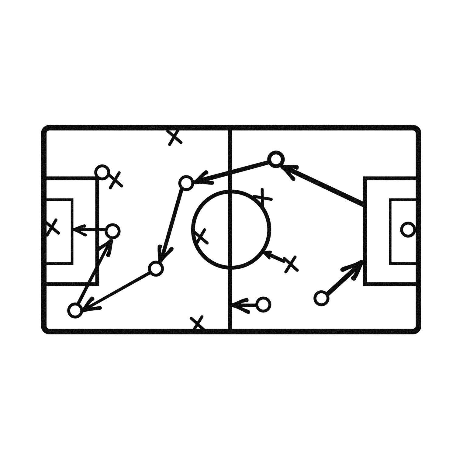 Taktik M117 — Acessório Decorativo de Parede em Metal 100%, Preto, 68 x 38 cm