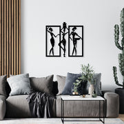 Aurora M119 – Acessório Decorativo de Parede em Metal, Preto, 71 x 66 cm (1,2 mm)