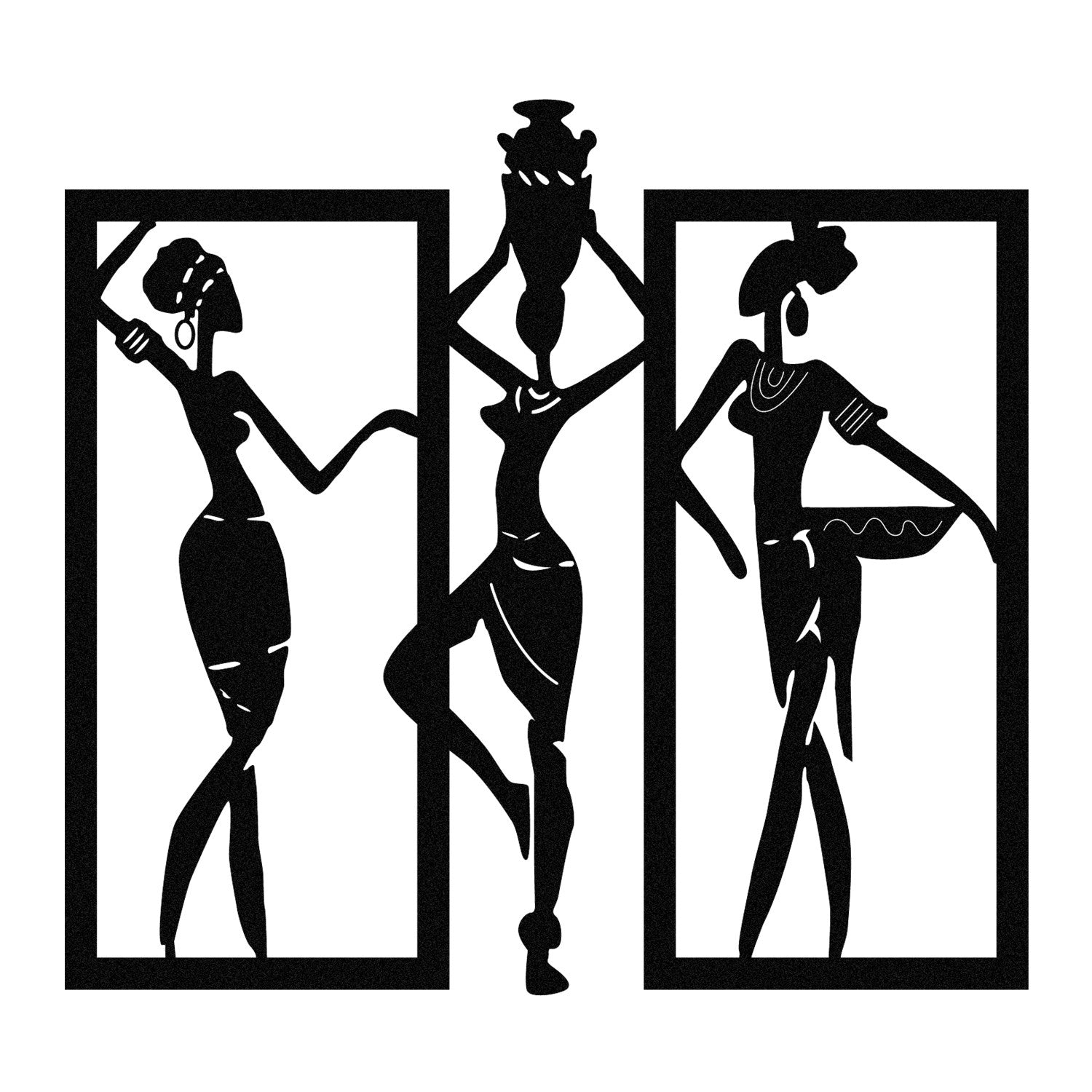 Aurora M119 – Acessório Decorativo de Parede em Metal, Preto, 71 x 66 cm (1,2 mm)