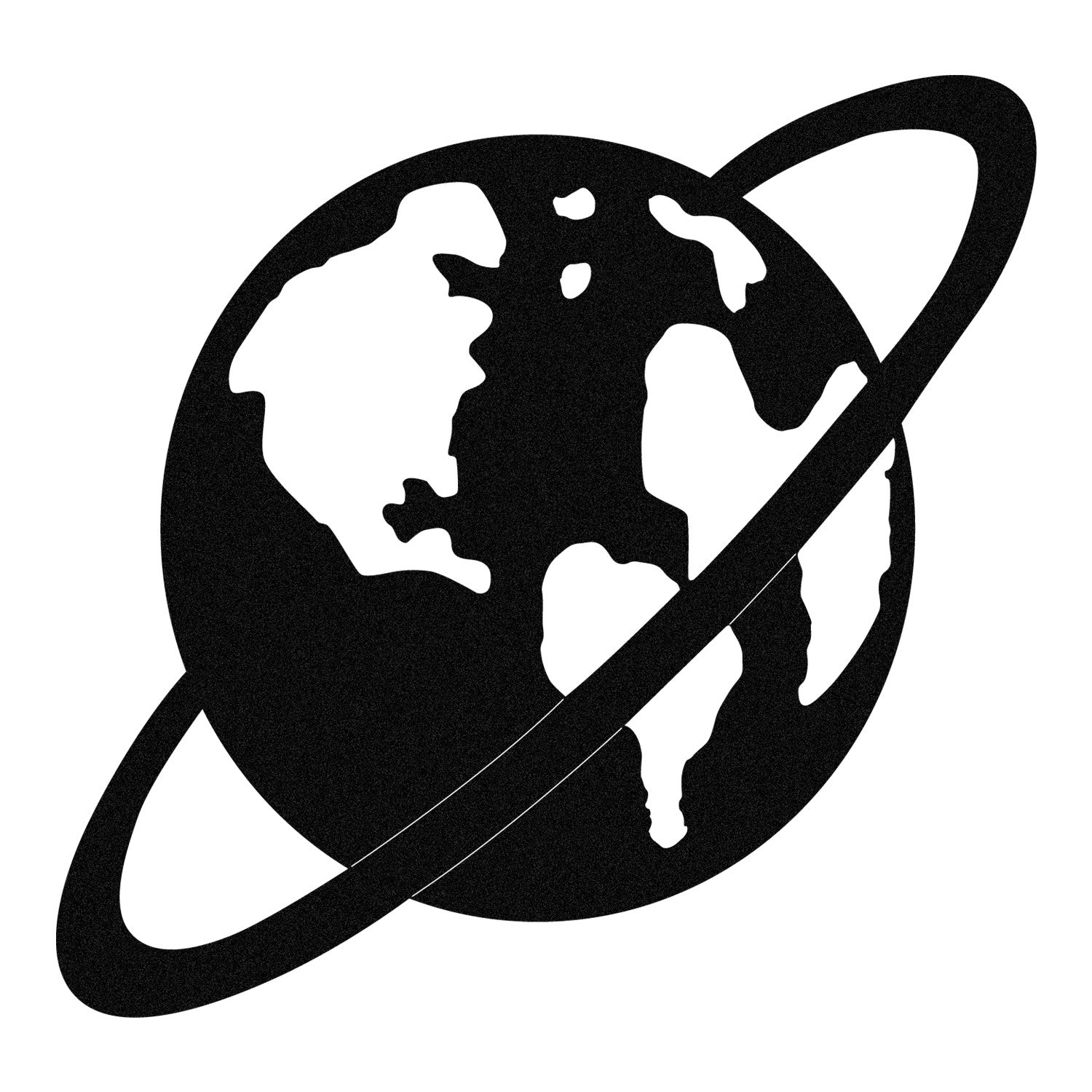 Planet - M122 Acessório Decorativo de Parede em Metal 100%, Preto, 70 x 67 cm, Espessura 1,2 mm
