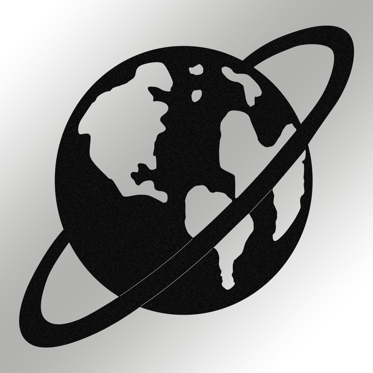 Planet - M122 Acessório Decorativo de Parede em Metal 100%, Preto, 70 x 67 cm, Espessura 1,2 mm