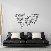 Suret — Acessório Decorativo de Parede em Metal, Preto, 139 x 89 cm (100% metal, 1,2 mm)