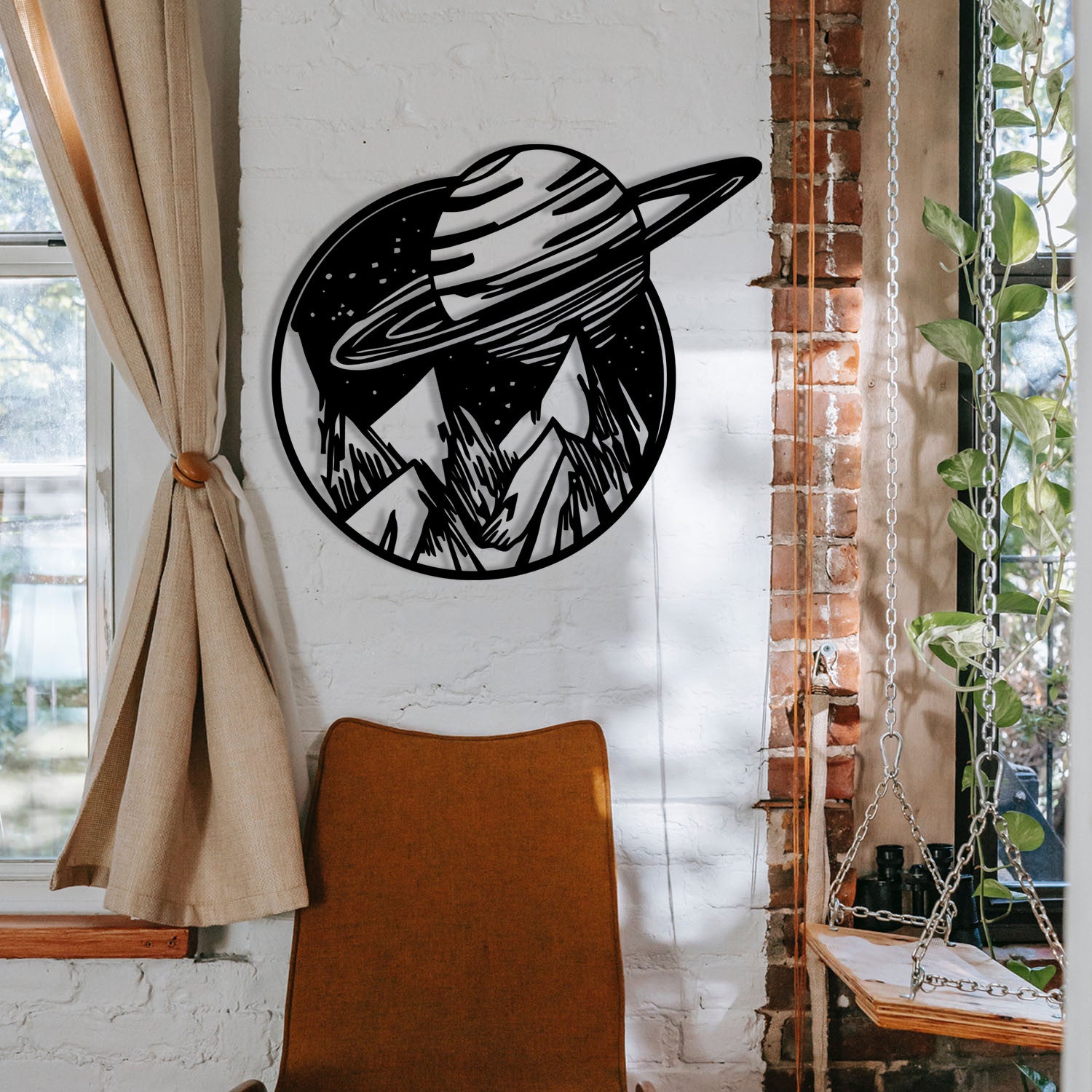 Venus — Acessório Decorativo de Parede em Metal, Preto, 56 x 50 cm (100% metal, 1,2 mm)
