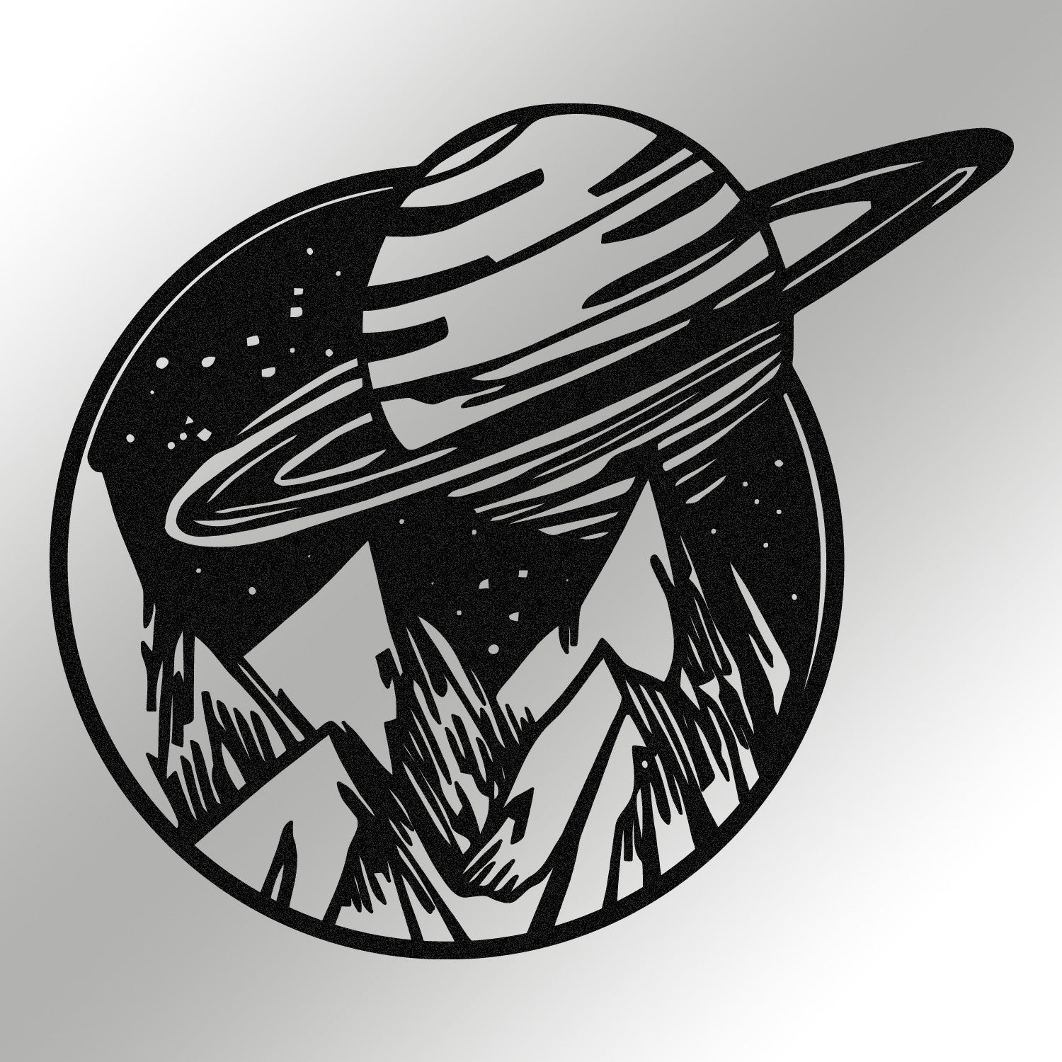 Venus — Acessório Decorativo de Parede em Metal, Preto, 56 x 50 cm (100% metal, 1,2 mm)