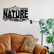 Nature – Acessório Decorativo de Parede 100% Metal, Preto, 70x42 cm