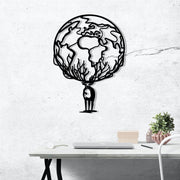 Confused — Acessório Decorativo de Parede em Metal, Preto, 44 x 60 cm, Espessura 1,2 mm, 1,403 kg (279ENZ1238)