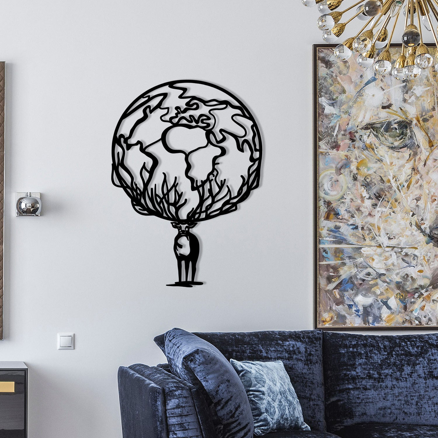 Confused — Acessório Decorativo de Parede em Metal, Preto, 44 x 60 cm, Espessura 1,2 mm, 1,403 kg (279ENZ1238)