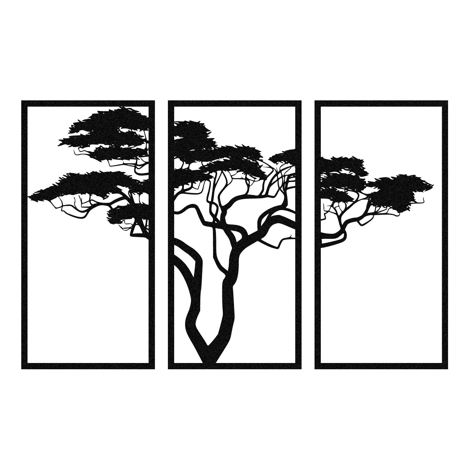 Cınarci Acessório Decorativo de Parede em Metal — Preto, 80 x 50 cm, 100% Metal (1,2 mm)