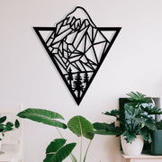 Gokotta Acessório Decorativo de Parede em Metal Preto, 46 x 52 cm