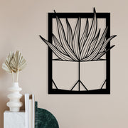 Lagom — Acessório Decorativo de Parede 100% Metal, Preto, 46 x 52 cm
