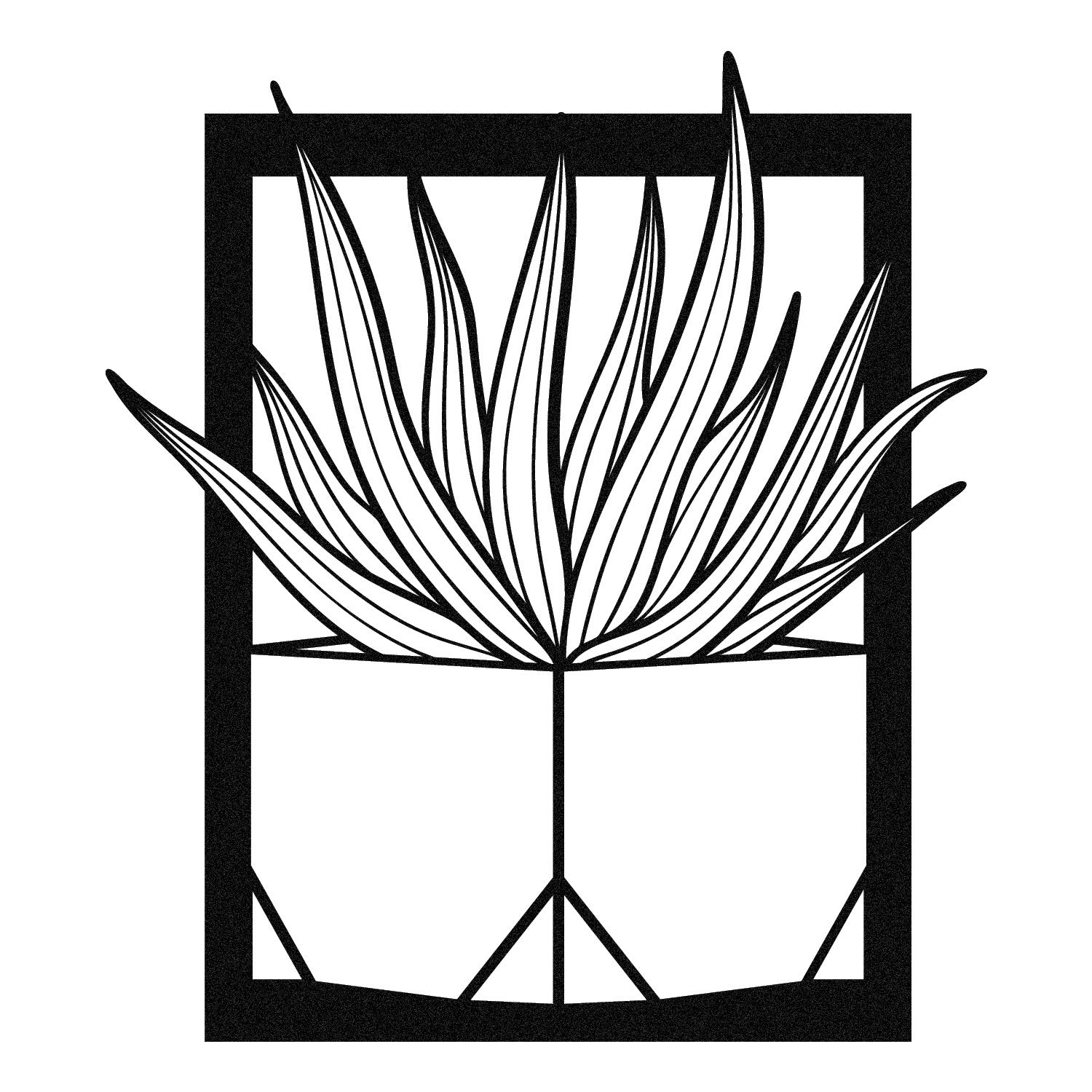 Lagom — Acessório Decorativo de Parede 100% Metal, Preto, 46 x 52 cm