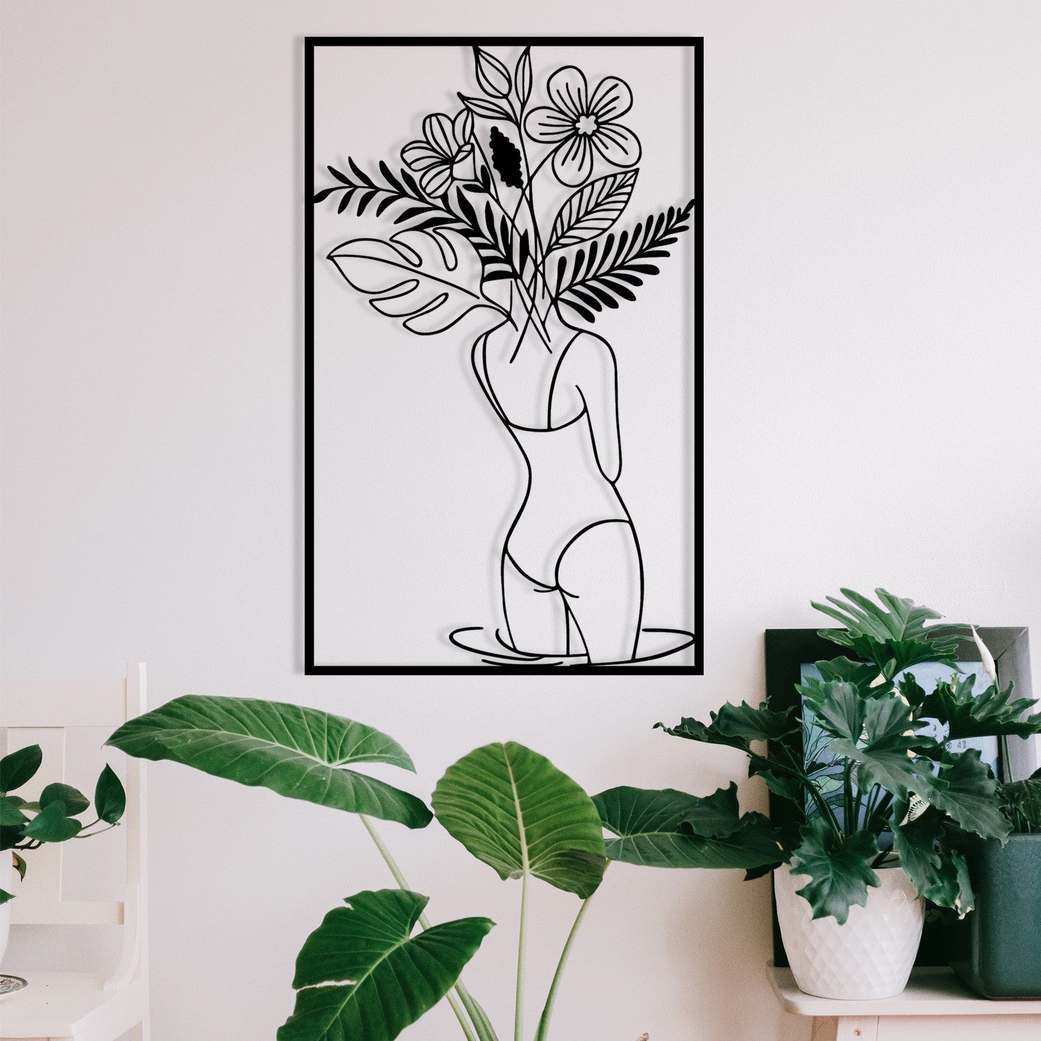 Gupse Acessório Decorativo de Parede em Metal 100% - Preto, 38 x 61 cm