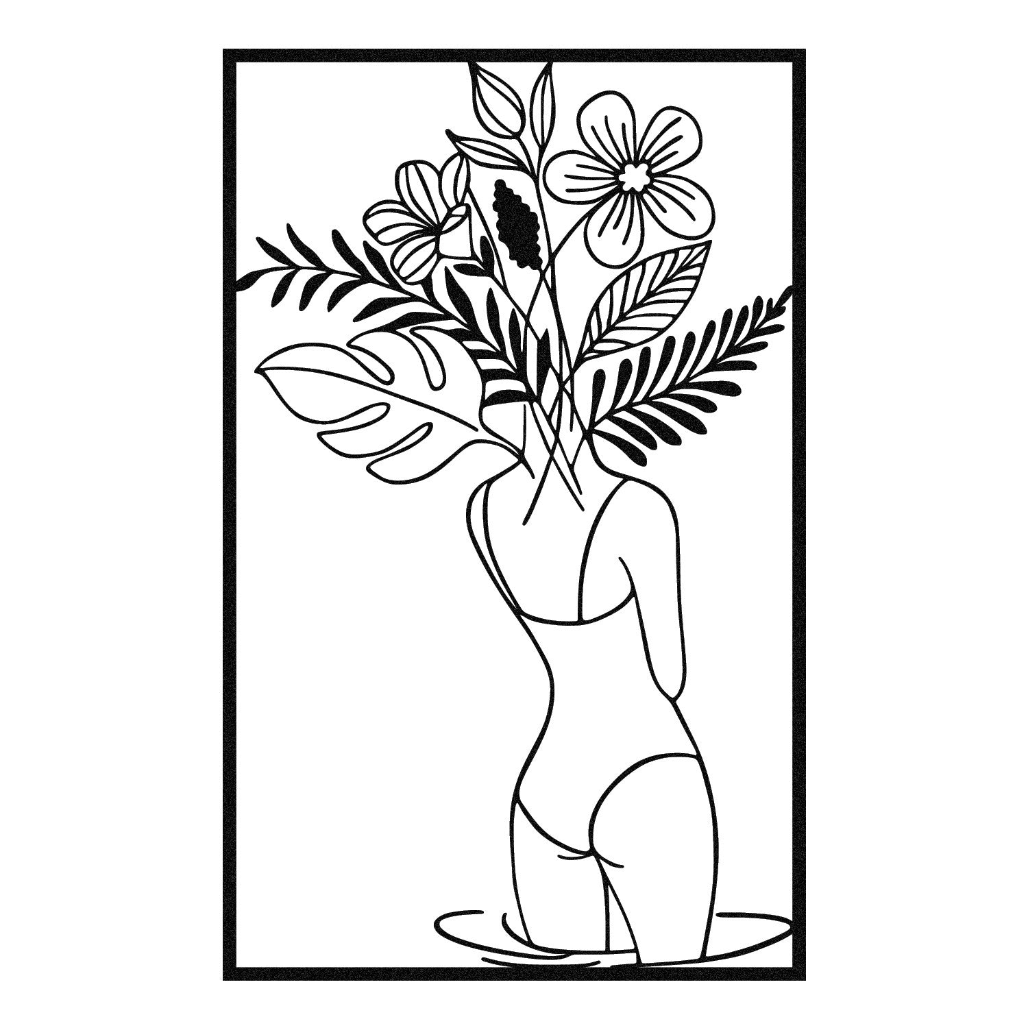 Gupse Acessório Decorativo de Parede em Metal 100% - Preto, 38 x 61 cm
