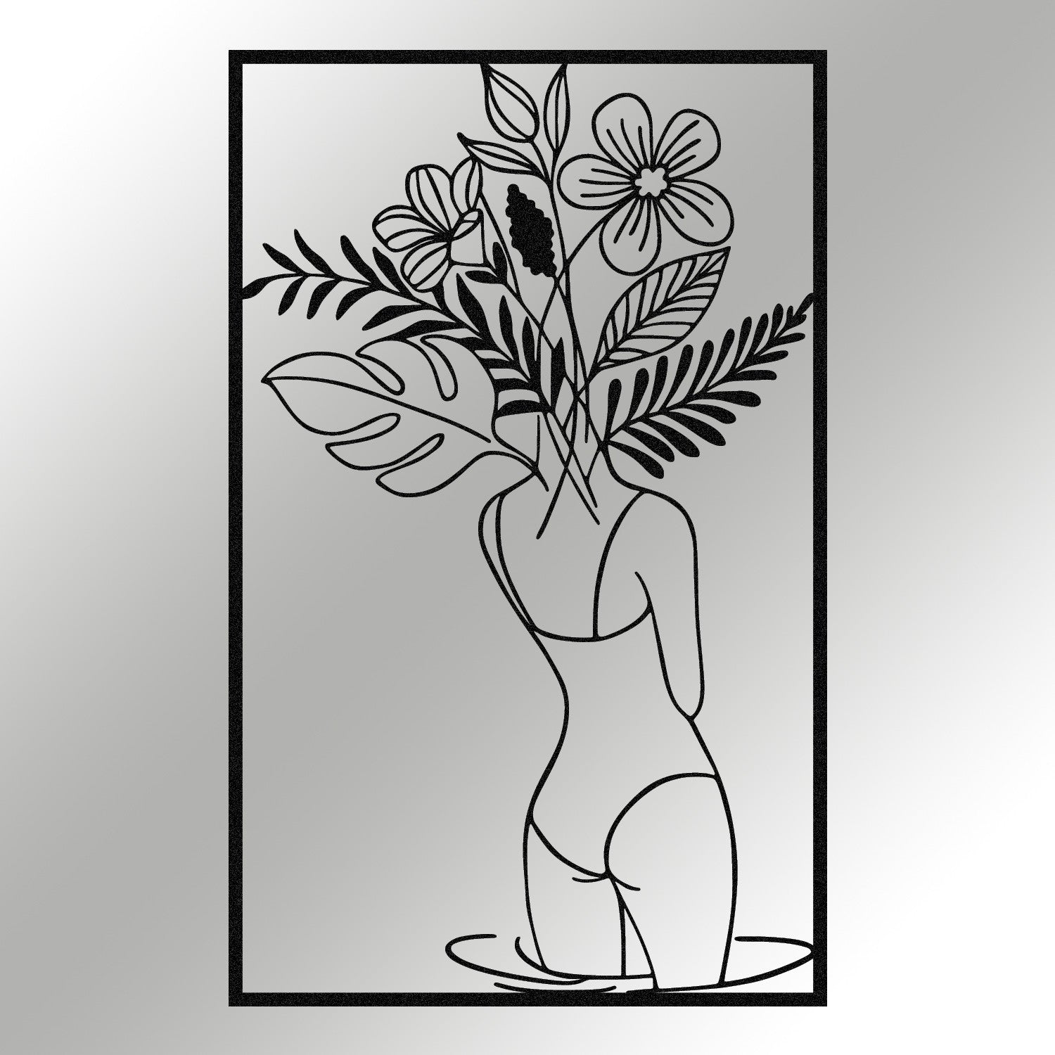Gupse Acessório Decorativo de Parede em Metal 100% - Preto, 38 x 61 cm