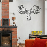 Vaveyla 2 – Acessório Decorativo de Parede em Metal Preto, 70x47 cm, 100% Metal (1,2 mm)