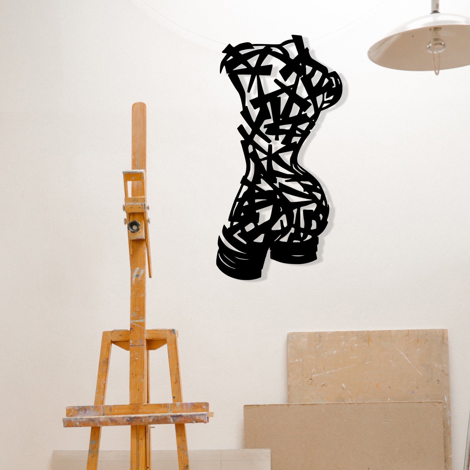 Hemdem — Acessório Decorativo de Parede em Metal, Preto, 35 x 68 cm, Espessura 1,2 mm, 1,362 kg (279ENZ1249)