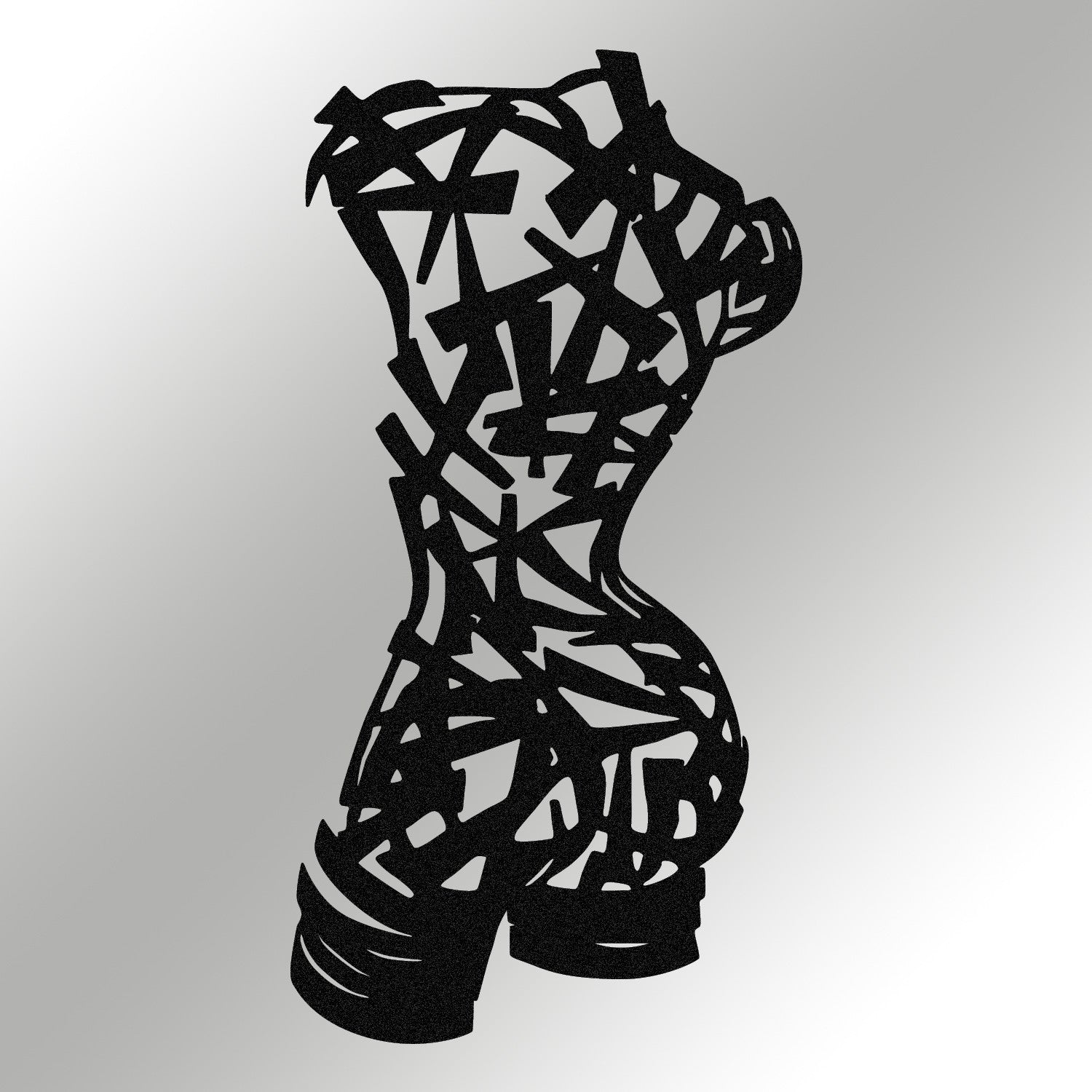 Hemdem — Acessório Decorativo de Parede em Metal, Preto, 35 x 68 cm, Espessura 1,2 mm, 1,362 kg (279ENZ1249)