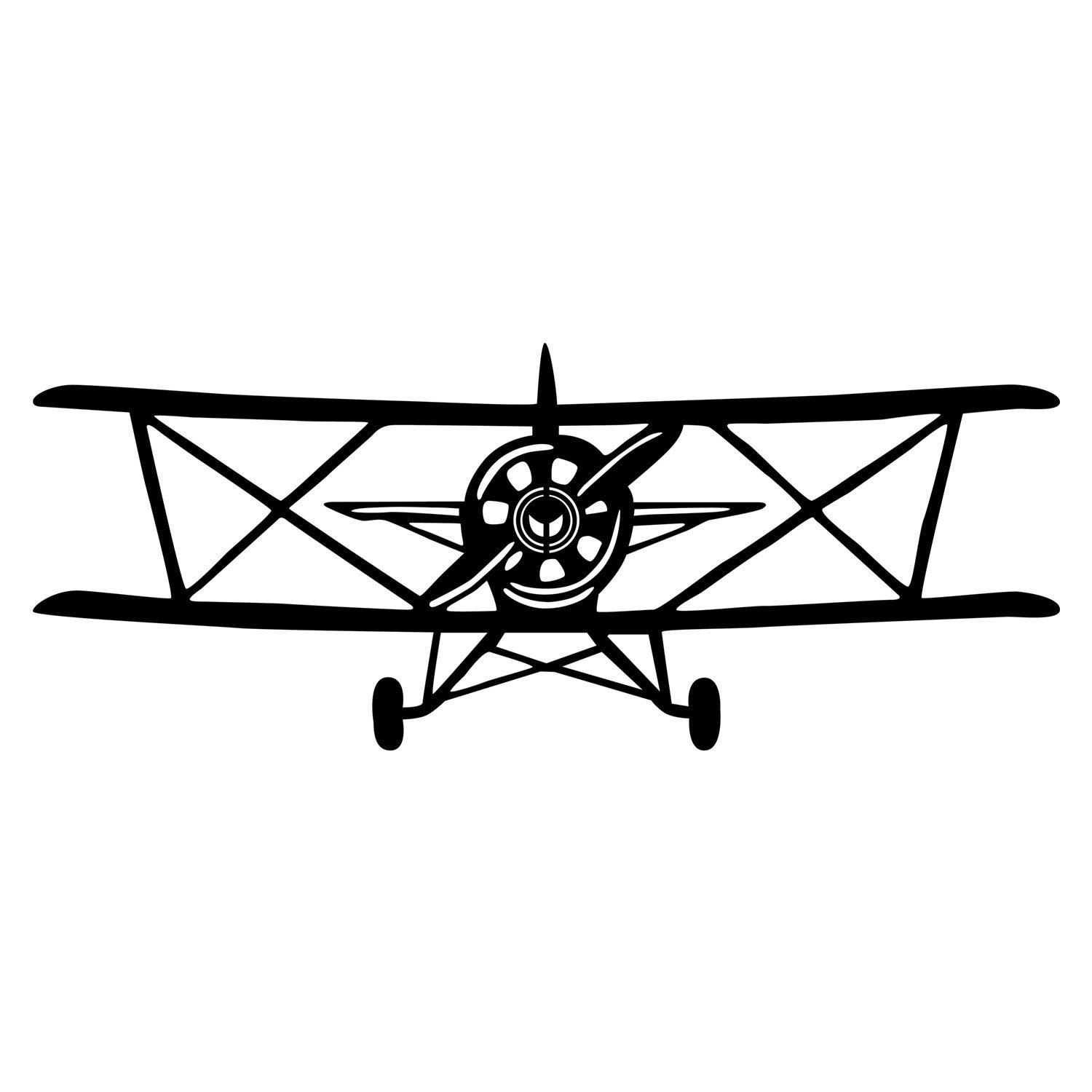 Vecihi Acessório Decorativo de Parede em Metal — Preto, 66 x 26 cm (espessura 1,2 mm)