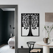 Efsane – Acessório Decorativo de Parede em Metal Preto (100% metal, 1,2 mm), 51 x 65 cm