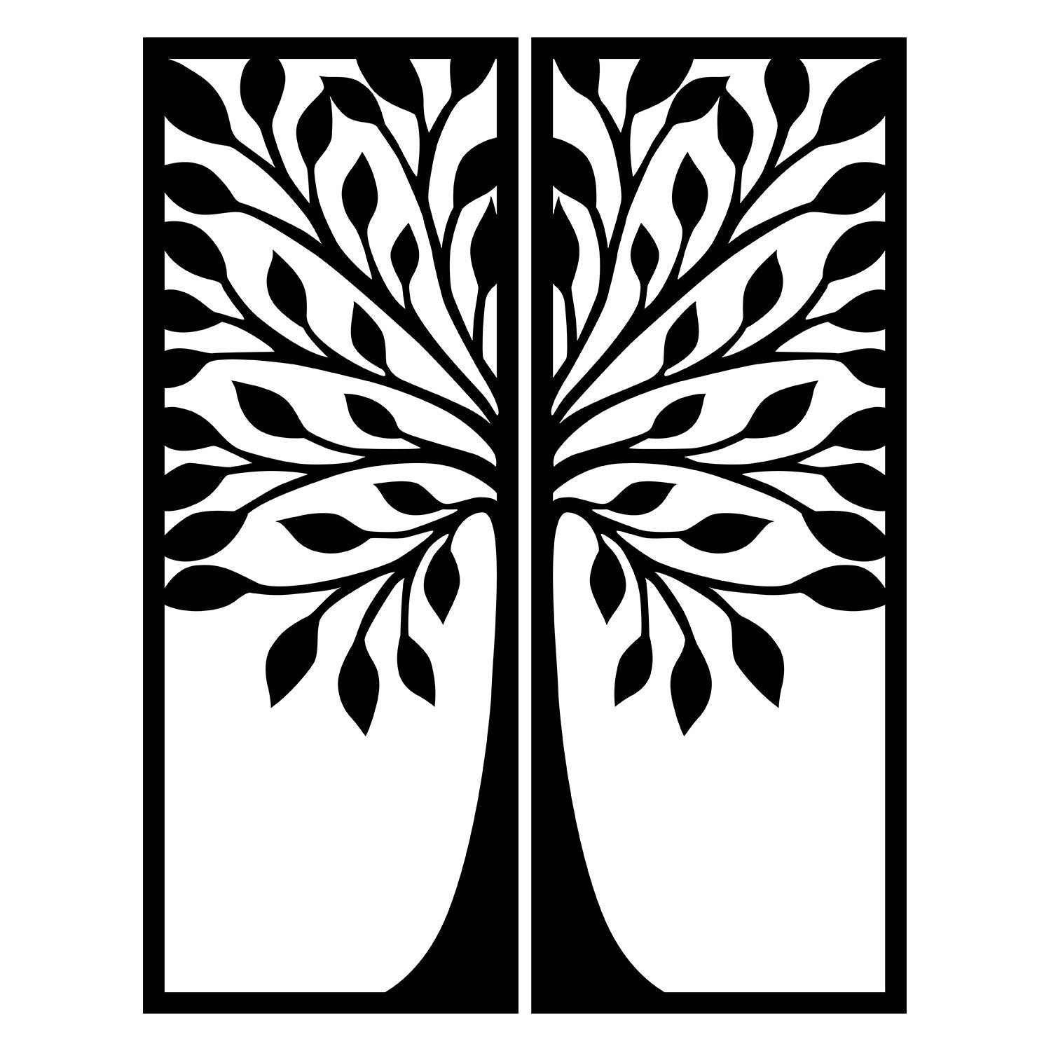 Efsane – Acessório Decorativo de Parede em Metal Preto (100% metal, 1,2 mm), 51 x 65 cm