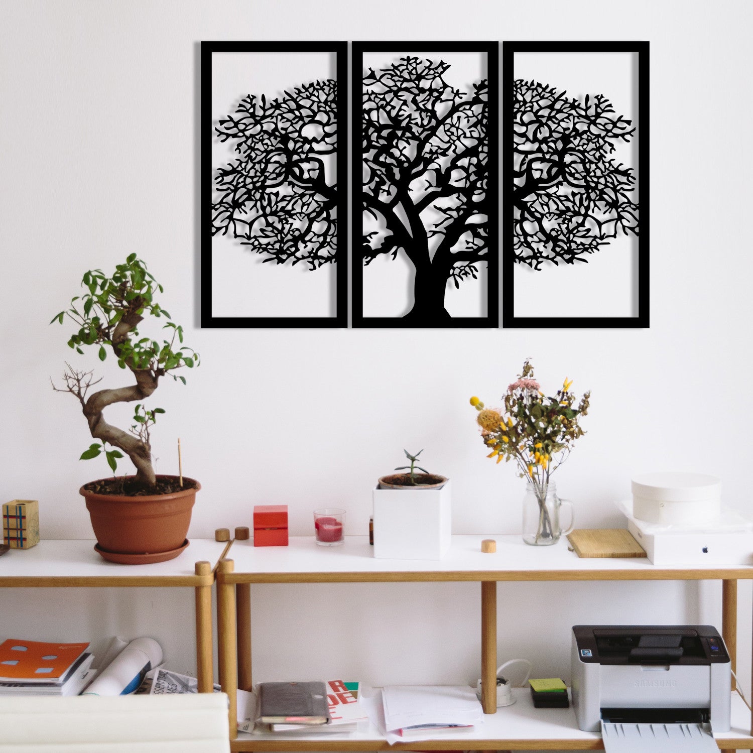 Acessório Decorativo de Parede em Metal Berceste 2, Preto, 103 x 66 cm, 100% metal (1,2 mm)