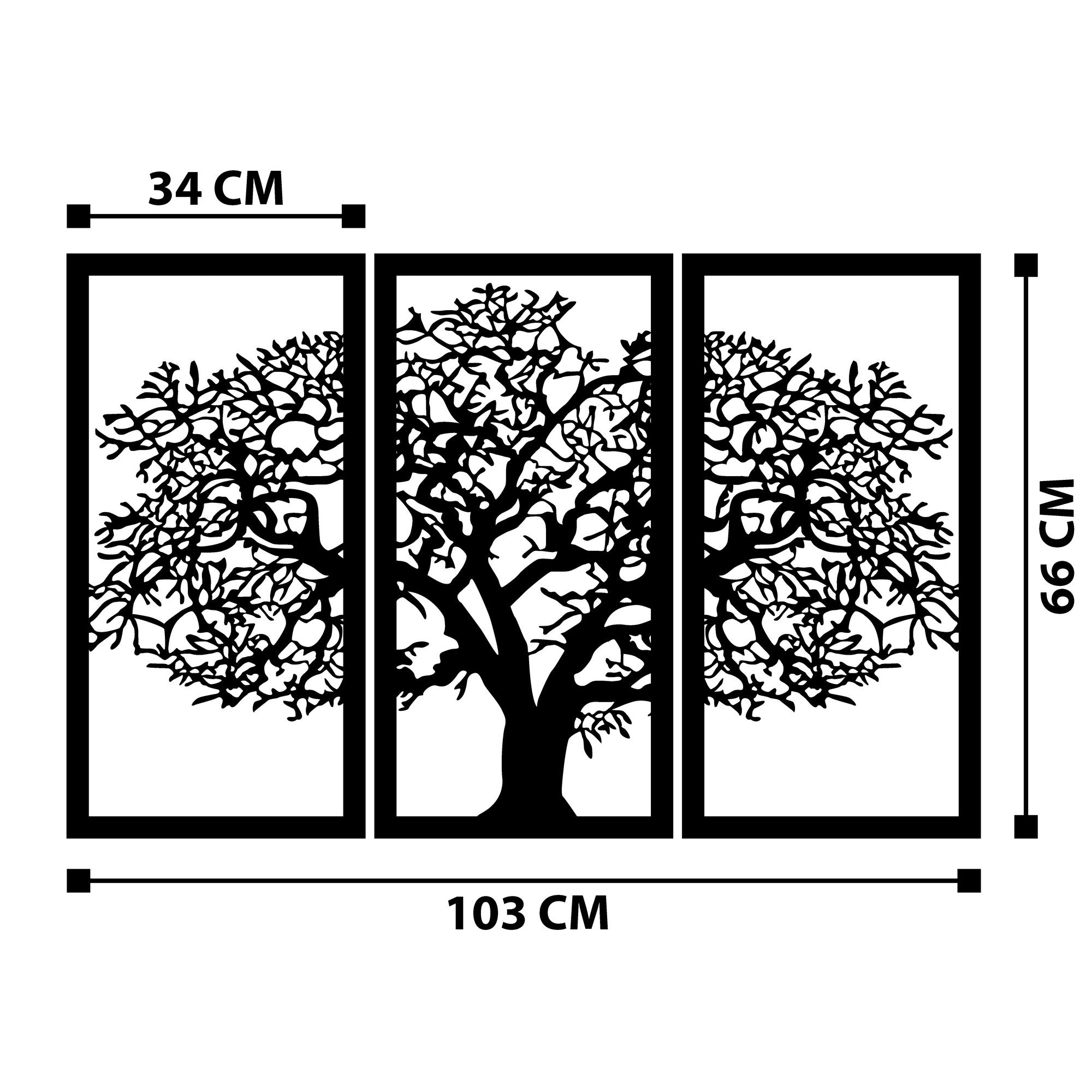 Acessório Decorativo de Parede em Metal Berceste 2, Preto, 103 x 66 cm, 100% metal (1,2 mm)