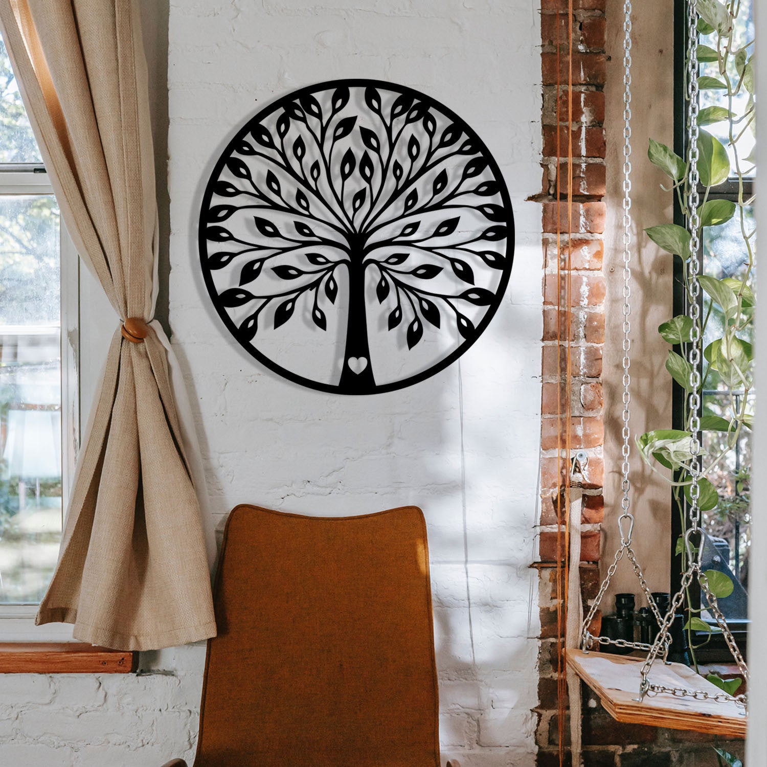 Sadi – Acessório Decorativo de Parede em Metal Preto 58x58 cm (100% Metal) – Ref. 279ENZ1269