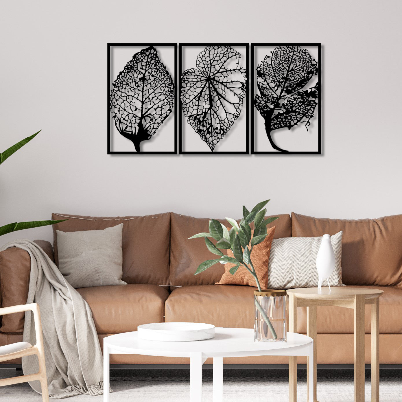 Saye — Acessório Decorativo de Parede em Metal, Preto, 115 x 60 cm, Espessura 1,2 mm (Ref. 279ENZ1275)