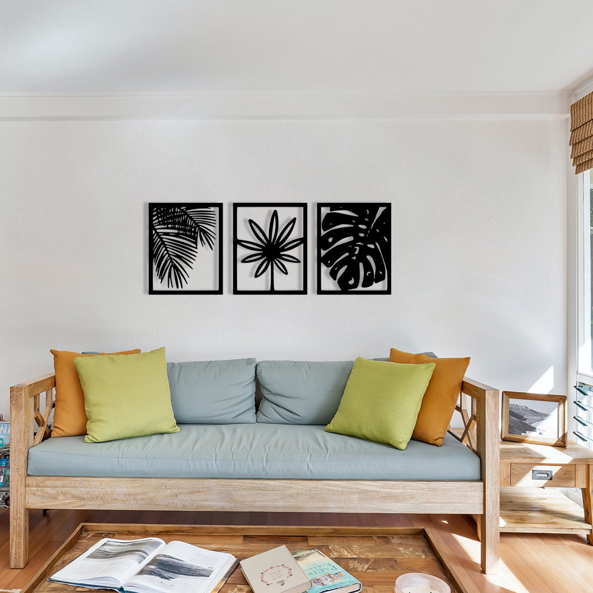 Mutena – Acessório de Parede Decorativo em Metal Preto 131x50 cm, 100% Metal (1,2 mm)