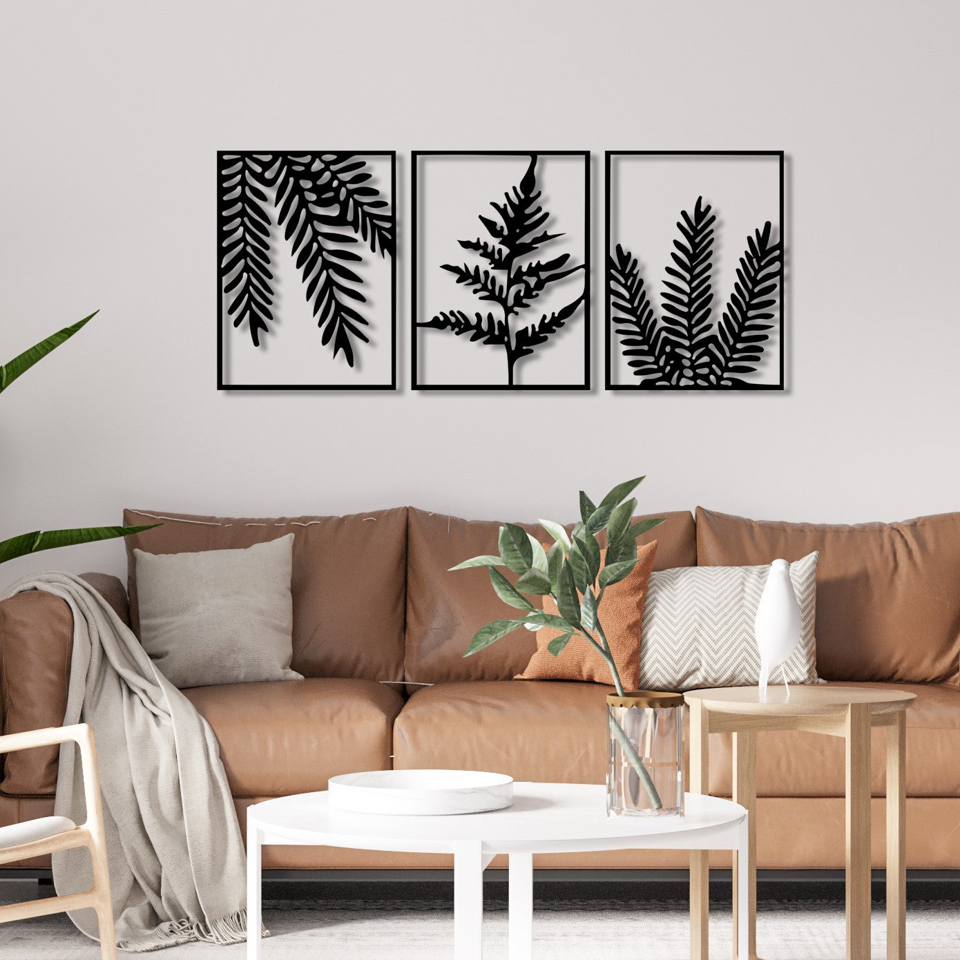 Yakomoz Acessório Decorativo de Parede em Metal Preto 118 x 50 cm (Espessura 1,2 mm)